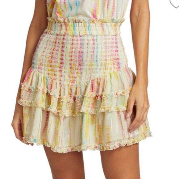 HEMANT& NANDITA Tie-Dye Mini Skirt Size Small - Picture 1 of 8